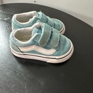 Vans Kids Teal Velcro Sneakers